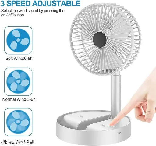 USB Rechargeable Electric Adjustable Desk Fan