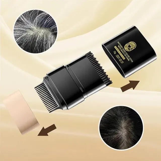 Instant Hair Dye Stick with Built-in Comb, Gray Hair Dye, 2 in 1 Touch-Up Comb